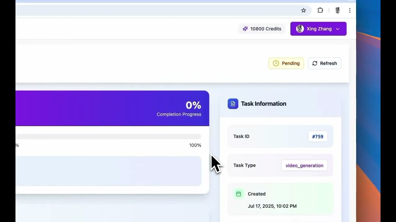 AI Video Creation Demo